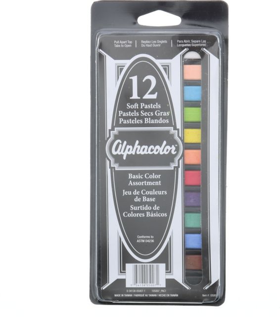 ALPHACOLOR PASTELS  12 CLR SET
